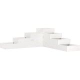  Vrtna sadilica s 4 razine 106x104,5x36 cm bijela od borovine | Eponuda.ba