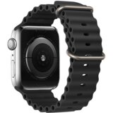  SILIKONSKA NARUKVICA ZA APPLE WATCH 42/44/45/49 DIZAJN 1 CRNA | Eponuda.ba