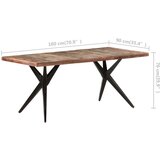  Blagovaonski stol 180 x 90 x 76 cm masivno obnovljeno drvo | shoptok.hr