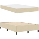 Krevet s opruga kutije Krema 120 x 200 cm tkanina | Eponuda.com