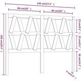  Posteljno vzglavje 146x4x100 cm trdna borovina, (20645967) | Shoptok.si