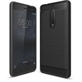  Silikonski ovitek za Nokia 6 - mat carbon črn Cene