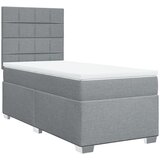  The Living Store Box spring postelja z vzmetnico svetlo siva 80x200 cm blago - Box Spring Postelja, (21497023) | Shoptok.si