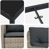 Komplet za jedilnico v vrtu 7 pcs Svetlo siva poli ratan, (5000311564) | Shoptok.si