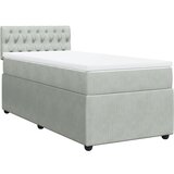 vidaXL Box spring postelja z vzmetnico svetlo siva 80x200 cm žamet, (21305740) | Shoptok.si