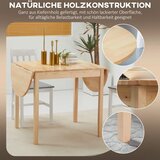  Sklopivi drveni blagovaonski stol za 6 osoba s dizajnom preklopne ploče 140 x 70 x 75 cm prirodno drvo | shoptok.hr