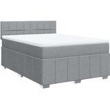  Krevet box spring s madracem svjetlosivi 140x200 cm od tkanine | shoptok.hr