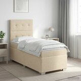  Boxspring krevet s madracem Krem 90 x 200 cm Tkanina | shoptok.hr