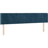  Uzglavlje s ušima tamnoplavo 203x16x78/88 cm baršunasto | shoptok.hr