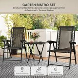  3-dijelni čelični bistro set vrtni namještaj sa sklopivim stolom i stolicama crni | shoptok.hr