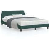 vidaXL Posteljni okvir z vzglavjem temno zelen 120x200 cm žamet | Shoptok.si
