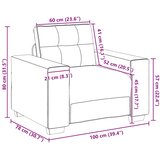 SOFA fotelja vino crvena 100x78x80 cm tkanina | shoptok.hr