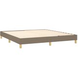  Krevet box spring s madracem LED smeđesivi 180x200 cm tkanina | shoptok.hr