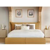 Bobochic Paris Rumena oblazinjena zakonska postelja s prostorom za shranjevanje z letvenim dnom 180x200 cm Jade – | Shoptok.si