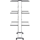  Stalak za sušenje rublja 3 razine i kotači srebrni 60x70x129 cm | Eponuda.ba