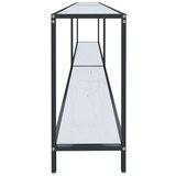 vidaXL Konzolni stol bijeli 220 x 35 x 75,5 cm od kaljenog stakla | shoptok.hr