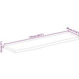 vidaXL Stolna ploča 110x30x2 5 cm masivno drvo manga sa živim rubom | shoptok.hr