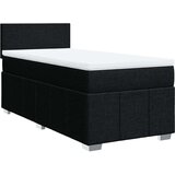 vidaXL Box spring postelja z vzmetnico črna 90x200 cm blago | Shoptok.si