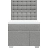  Okvir kreveta s oprugama i madrac svjetlosivi 90x200cm tkanina | shoptok.hr