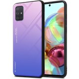 Cadorabo Ohišje, združljiv s Samsungom v roza - modri - dvobarvni zaščitni pokrov iz silikona TPU in hrbta iz kaljenega stekla, (20569712) | Shoptok.si