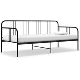 Maison Chic Posteljni okvir - Enojna postelja - Postelja za odrasle črn kovinski 90x200 cm-J8518, (21761522) | Shoptok.si