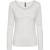 Pieces Majica 'Ania' bela | Shoptok.si