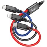 Hoco Multifunkcionalni - 1m Kabel s Lightning, Type - C i micro USB konektorima - Višebojni Cijene