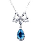 IZMAEL Ogrlica MO-23423 - Srebrna / Plava | shoptok.hr