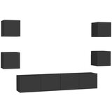  6-dijelni set TV ormarića od iverice crni | shoptok.hr