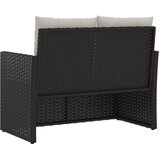 Vrtna klupa s jastucima crna 105 cm od poliratana | shoptok.hr