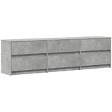 TV ormarić s LED svjetlima boja betona 180x34x50 cm drveni | shoptok.hr