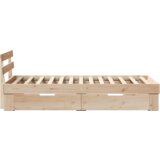 vidaXL krevetna konstrukcija smeđa 75 x 190 cm čvrsta borova drva | shoptok.hr