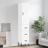  Visoka komoda bijeli 34,5x34x180 cm od konstruiranog drva Slike