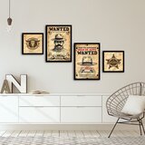 Wallity 4PSCT-19 Multicolor Decorative Framed MDF Painting (4 Pieces) | Eponuda.ba
