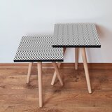 Lessentiel Maison set klub stolova, 2 komada belo-crni Cene