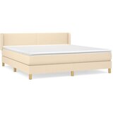  Krevet s oprugama i madracem krem 160x200 cm od tkanine | shoptok.hr