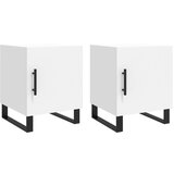 Maison Chic Dvo delni komplet Nočne omarice - Nočne mize bela 40x40x50 cm inženirski les, (21689919) | Shoptok.si