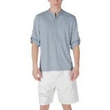 Antony Morato Polo majice dolgi rokavi REGULAR FIT WITH EMBROIDERED LOGO MMKL00334-FA100260 Modra | Shoptok.si