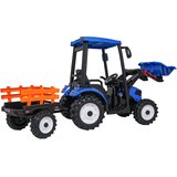 Traktor na akumulator s prikolicom MEGA D68 - plavi | Shoptok.si