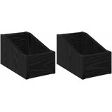  Kutija za LP ploče 2 kom. Crni hrast 18 x 32 x 18 cm | shoptok.hr