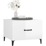  Stolić za kavu s metalnim nogama 2 kom sjajni bijeli 50x50x40cm | Eponuda.com