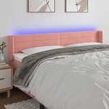  LED uzglavlje ružičasto 183x16x78/88 cm baršunasto | shoptok.hr