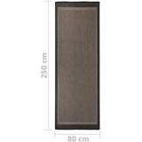  Vanjski tepih ravnog tkanja 80 x 250 cm tamnosmeđi | shoptok.hr