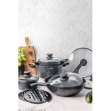 Klausberg KB-7657 Set Posuđa 12 Dijelova – Aluminij, Mramorni Neprianjajući Premaz, Indukcija | shoptok.hr