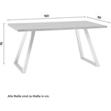 Bessagi Home jedilna miza melani, barva oreha | Shoptok.si
