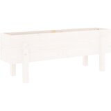  Povišena vrtna gredica bijela 101 x 30 x 38 cm masivna borovina | shoptok.hr