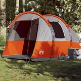 The Living Store Šotor za kampiranje za 4 osebe siv in oranžen vodoodporen - Šotor Za Kampiranje, (21606516) | Shoptok.si