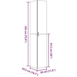  Visoka komoda boja hrasta 30x42,5x185 cm od konstruiranog drva Slike