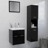 Maison Chic Komplet kopalniškega pohištva - Kopalniški sestavi črne barve iverna plošča, (21788449) | Shoptok.si
