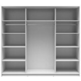 MID.YOU OMARA Z DRSNIMI VRATI, hrast wotan, bela, visoki sijaj | Shoptok.si